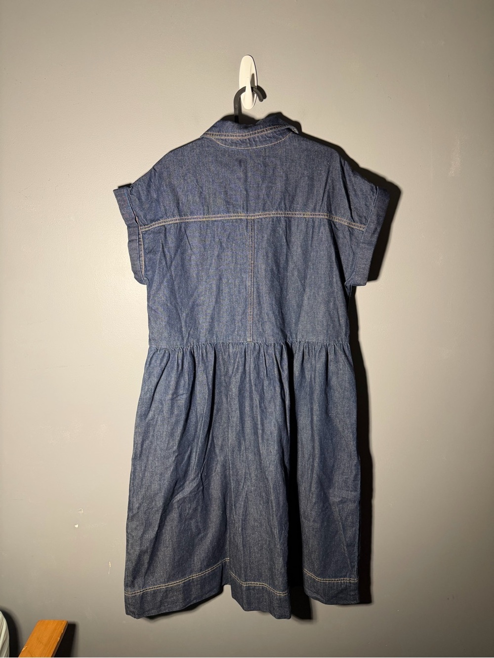 Maye The Label Harper Denim Midi Shirt Dress Size Large Petite - Picture 3 of 5